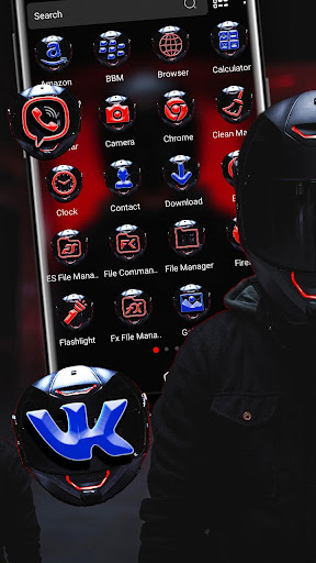 Bike Helmet Launcher Theme Screen 2