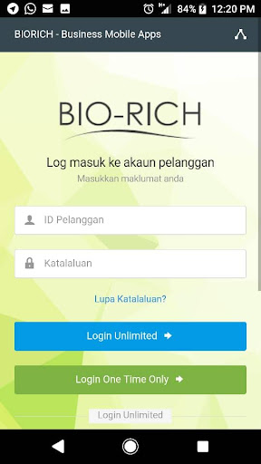 Android application Biorich screenshort