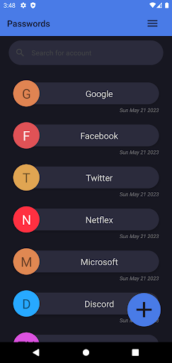Android application Ornn - Password Manager screenshort