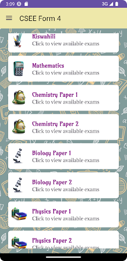 NECTA Form 4 Revision Screen 2