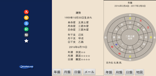 九星方位盤 吉方位占い Apps On Google Play