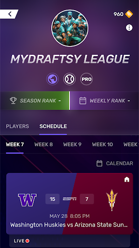 Draftsy Fantasy Sports Screen 2