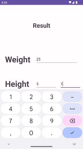 BMI Calculator Screen 3