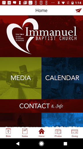 Android application Immanuel Baptist Church screenshort