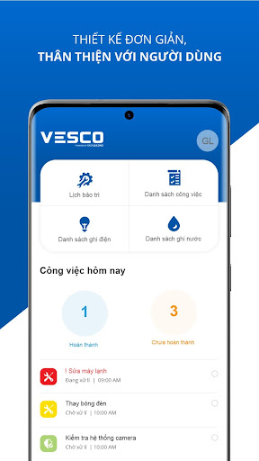 Android application VESCO - Management screenshort