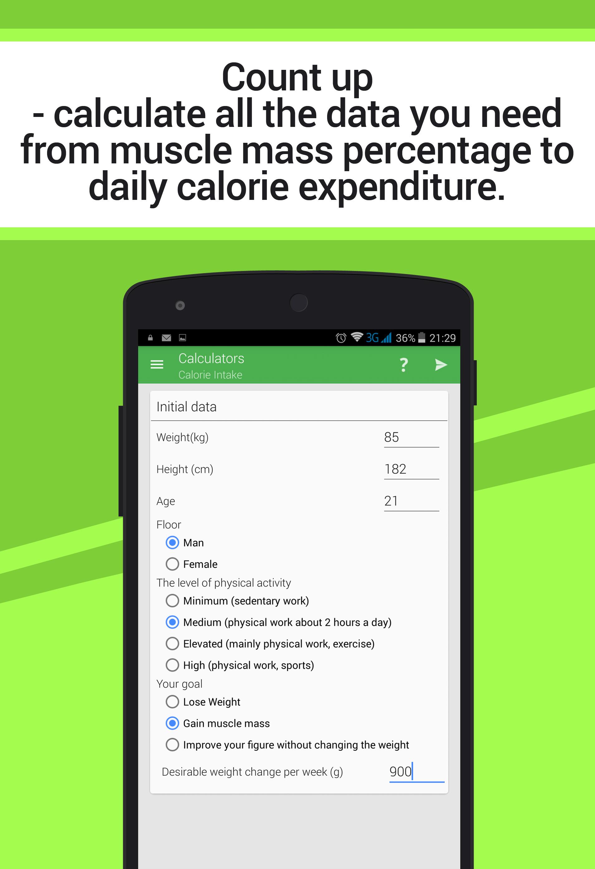 Android application Gym Master screenshort