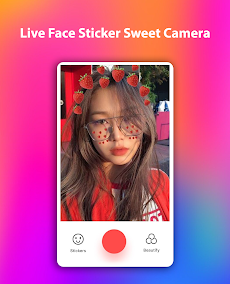 Live Face Sticker Sweet Camera Offlineのおすすめ画像5