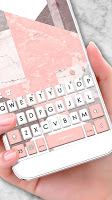 screenshot of Geometric Coral Pink Keyboard 