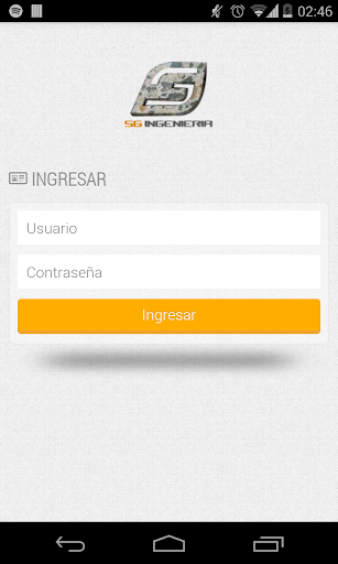Android application SG Ingeniería screenshort
