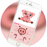 Pink Piggy Theme Pig Keyboard icon
