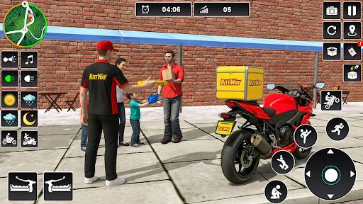 Pizza Delivery Bike Games 3D 5
