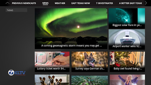 Screenshot of KLTV 7 News