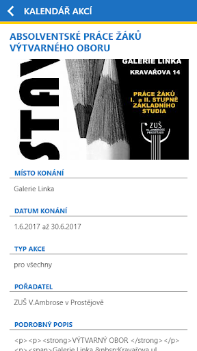 Prostějov v mobilu Screen 2