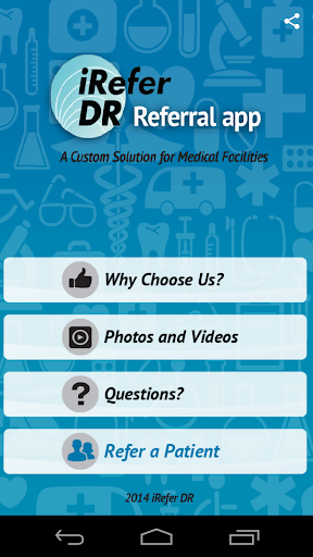 Android application iReferDR screenshort