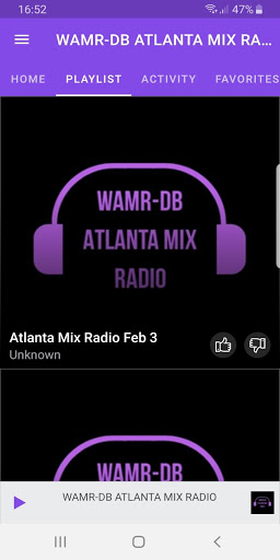 Android application WAMR-DB ATLANTA MIX RADIO screenshort