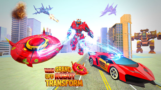 Grand Flying Car robot transform battle