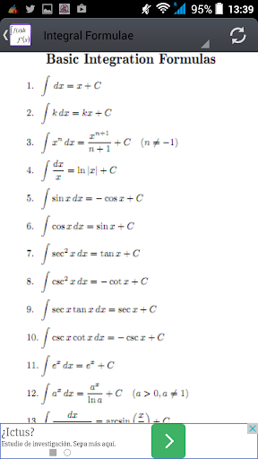 Derivative and Integral EVA Screen 2