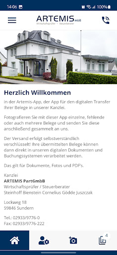 Android application Artemis Steuerberater screenshort