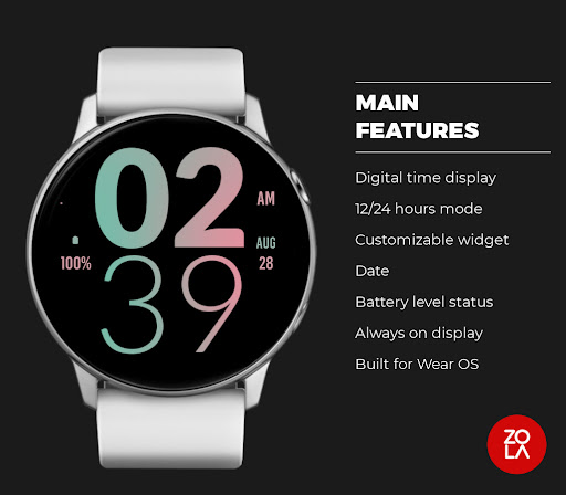 Pastel Large Watch Face Screen 2