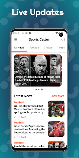Sports Caster News & Updates Screen 2