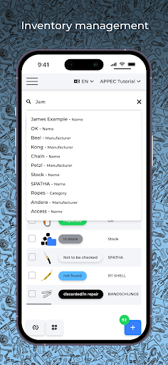 APPEC - APPforEquipmentControl Screen 2
