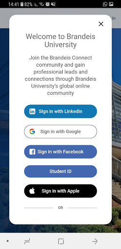 Brandeis B Connect Screen 2