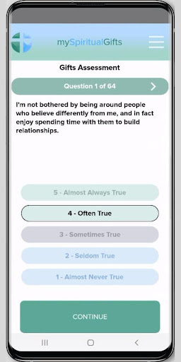 Android application mySpiritualGifts screenshort