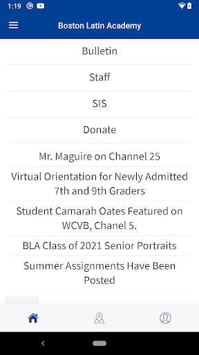 Android application Boston Latin Academy screenshort