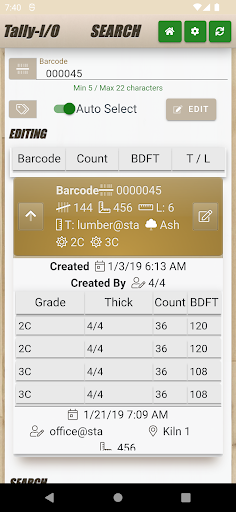 Tally-Out Screen 3