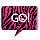 Go SMS Themes: Pink Zebra icon