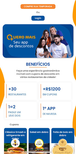 Android application Quero Mais screenshort