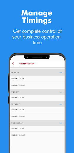Android application Chilleats Partner screenshort
