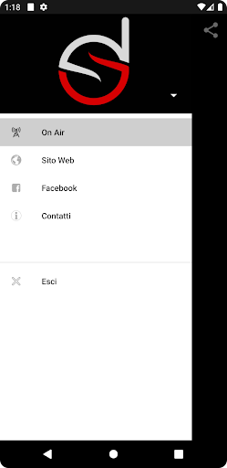 Android application Diffusione Stereo screenshort