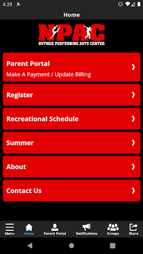Nutmeg Performing Arts Center Screen 2