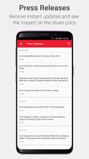 Xcel Energy Investor Relations Screen 3