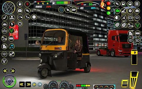 自動人力車トゥクトゥク ゲーム 3D