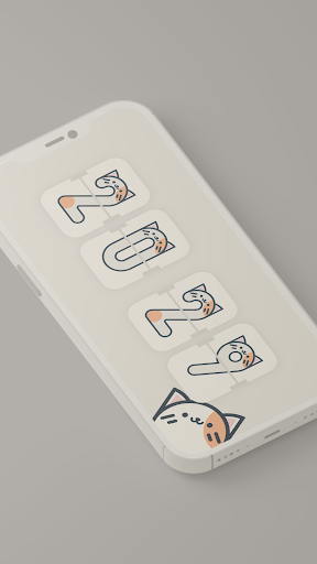 Android application Cat flip desktop clock screenshort