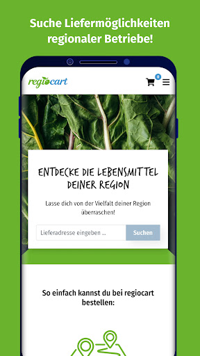 Android application regiocart - regionale Produkte screenshort