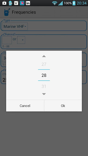 Android application Frequencies screenshort