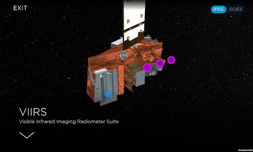 Screenshot of WeatherSats AR