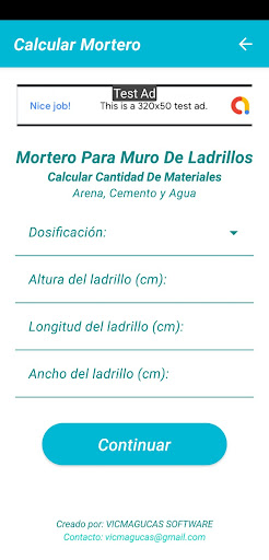 Calculadora De Mortero Screen 3