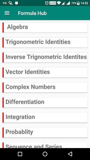 Android application All Math Formula - Formula Hub screenshort