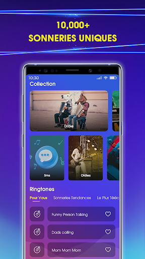 Aperçu de l'application