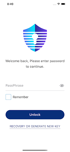 Android application CBM SECUME screenshort