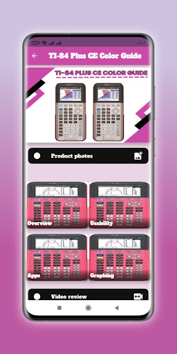 Android application TI-84 Plus CE Color Guide screenshort