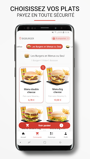 Android application Big Burger Saint Etienne screenshort