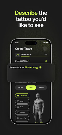 Screenshot of Ta2 - AI Tattoo Generator