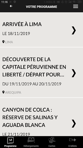 Prestige Voyages - Carnet Screen 3