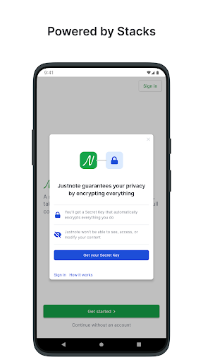 Screenshot of Justnote - Note Taking App