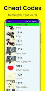 indian Bike Driving cheat code